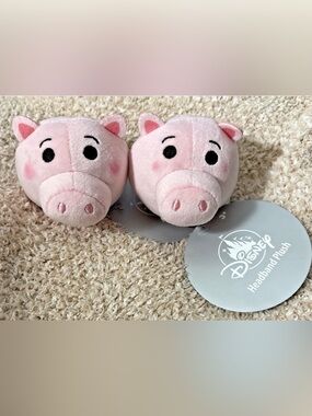 2025 Disney Parks Create Headband Ears Toy Story Hamm Pig Set Of 2 Plush NWT